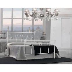 Viadurini Night Design Schmiedeeisen Doppelbetten-Doppelbett mit Fußteil in verschiedenen Ausführungen, hergestellt in Italien – Ausführung