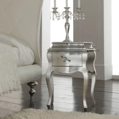 Viadurini Night Design Schlafzimmer Komplett-Doppelbett mit Fußteil, Matratze, Kissen und 2 Nachttischen – Lampo