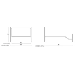 Viadurini Night Design Schlafzimmer Komplett-Doppelbett mit Fußteil, Matratze, Kissen und 2 Nachttischen – Lampo
