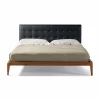 Viadurini Night Design Polsterbetten-Doppelbett mit gepolstertem Kopfteil Leilo, Design 160x200cm