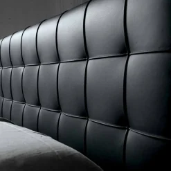 Viadurini Night Design Polsterbetten-Doppelbett mit gepolstertem Kopfteil Leilo, Design 160x200cm