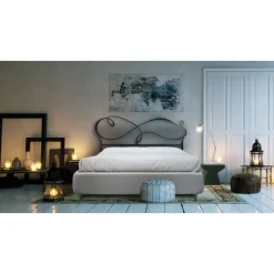 Viadurini Night Design Polsterbetten-Doppelbett mit gepolstertem Bettrahmen in verschiedenen Ausführungen Made in Italy – Design