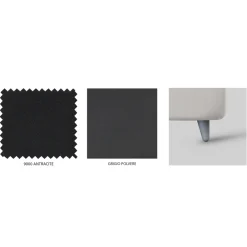 Viadurini Night Design Polsterbetten-Doppelbett mit gepolstertem Bettrahmen, hergestellt in Italien – Shadow