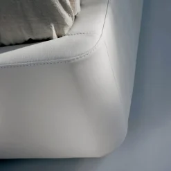 Viadurini Night Design Polsterbetten-Doppelbett mit Holzstruktur mit Polyurethan überzogen - umgedreht