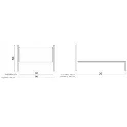 Viadurini Night Design Schmiedeeisen Doppelbetten-Doppelbett mit Kopfteil aus Eisenrohr, hergestellt in Italien – Kenzo
