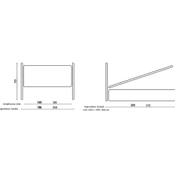 Viadurini Night Design Polsterbetten-Doppelbett mit Kopfteil aus Kunstleder, hergestellt in Italien – Fiuto