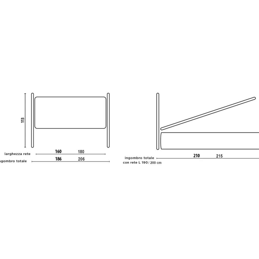 Viadurini Night Design Polsterbetten-Doppelbett mit Kopfteil aus Kunstleder, hergestellt in Italien – Fiuto