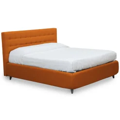 Viadurini Night Design Polsterbetten-Doppelbett mit Kopfteil aus Öko-Leder oder Stoff, hergestellt in Italien – Buddy