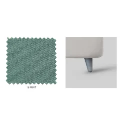 Viadurini Night Design Polsterbetten-Doppelbett mit Kopfteil aus Öko-Leder oder Stoff, hergestellt in Italien – Buddy