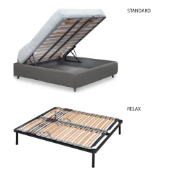 Viadurini Night Design Polsterbetten-Doppelbett mit Kopfteil aus Öko-Leder oder Stoff, hergestellt in Italien – Buddy