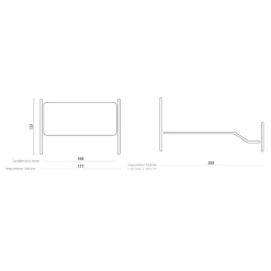 Viadurini Night Design Schlafzimmer Komplett-Doppelbett mit Kopfteil mit 2 Kissen, Matratze und 2 Nachttischen – Life