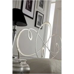 Viadurini Night Design Schmiedeeisen Doppelbetten-Doppelbett mit massivem Eisenkopfteil, hergestellt in Italien – Nebbia