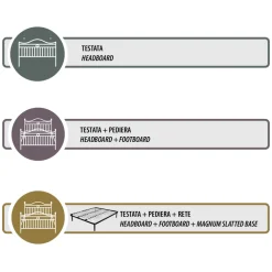 Viadurini Night Design Schmiedeeisen Doppelbetten-Doppelbett mit massivem Eisenkopfteil, hergestellt in Italien – Nebbia