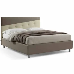 Viadurini Night Design Maßgeschneiderte Möbel|Polsterbetten-Doppelbett mit modernem Design Box aus Kunstleder Made in Italy - Carmelo