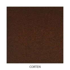 Viadurini Night Design Schmiedeeisen Doppelbetten-Doppelbett mit passendem Corten-Fußteil – Peter