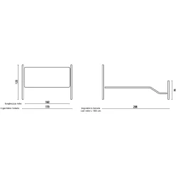 Viadurini Night Design Schmiedeeisen Doppelbetten-Doppelbett mit passendem Fußteil aus Eisenrohr, hergestellt in Italien – schick