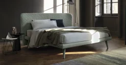 Bolzan Letti Maßgeschneiderte Möbel|Polsterbetten-Doppelbett, ohne Behälter, modernes Design Corolle von Bolzan