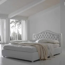 Bolzan Letti Maßgeschneiderte Möbel|Polsterbetten-Doppelbett ohne Box, klassisches Design, Capri von Bolzan