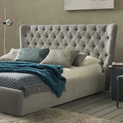 Bolzan Letti Maßgeschneiderte Möbel|Polsterbetten-Doppelbett ohne Box, zeitgemäßes Design, Selene by Bolzan