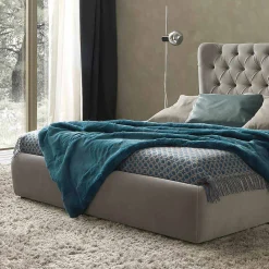 Bolzan Letti Maßgeschneiderte Möbel|Polsterbetten-Doppelbett ohne Box, zeitgemäßes Design, Selene by Bolzan