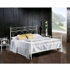 Viadurini Night Design Maßgeschneiderte Möbel|Schmiedeeisen Doppelbetten-Doppelbett Schmiedeeisen handgefertigt Made in Italy Sydney 160x190