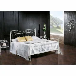 Viadurini Night Design Maßgeschneiderte Möbel|Schmiedeeisen Doppelbetten-Doppelbett Schmiedeeisen handgefertigt Made in Italy Sydney 160x190