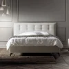 Viadurini Night Design Polsterbetten-Doppelbett 160x190 aus Stoff mit Kopfteil mit Knöpfen Made in Italy - Dreams