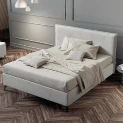 Viadurini Night Design Polsterbetten-Doppelbett 160x190 aus Stoff mit Metallfüßen Made in Italy - Dreams