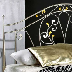 Viadurini Night Design Maßgeschneiderte Möbel|Schmiedeeisen Doppelbetten-Doppelbett 160x190 cm aus Eisen handgefertigt Made in Italy Jessica