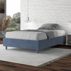 Viadurini Night Design Polsterbetten 120X190-Doppelbett 140x200 cm, Bezug aus Mikrofaser, Made in Italy - Atleta
