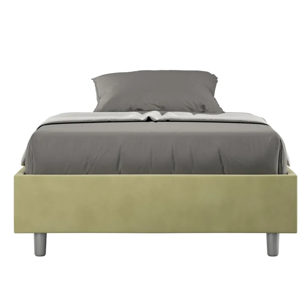 Viadurini Night Design Polsterbetten 120X190-Doppelbett 140x200 cm, Bezug aus Mikrofaser, Made in Italy - Atleta