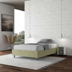 Viadurini Night Design Polsterbetten 120X190-Doppelbett 140x200 cm, Bezug aus Mikrofaser, Made in Italy - Atleta