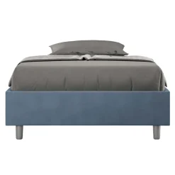Viadurini Night Design Polsterbetten 120X190-Doppelbett 140x200 cm, Bezug aus Mikrofaser, Made in Italy - Atleta