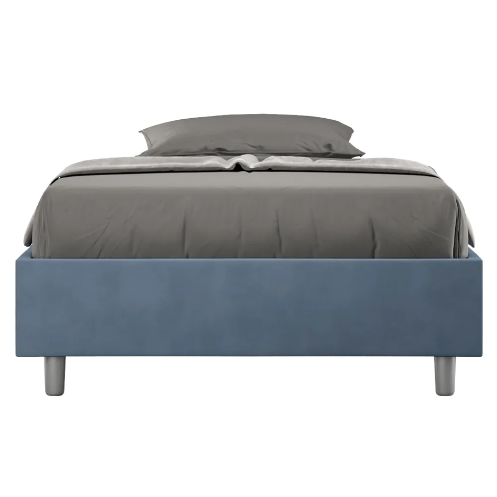 Viadurini Night Design Polsterbetten 120X190-Doppelbett 140x200 cm, Bezug aus Mikrofaser, Made in Italy - Atleta