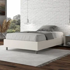 Viadurini Night Design Polsterbetten 120X190-Doppelbett 140x200 cm mit Kunstleder bezogen Made in Italy - Atleta