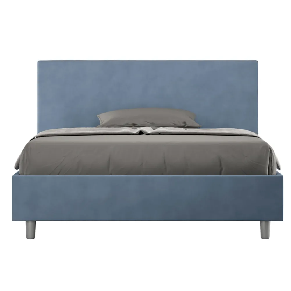 Viadurini Night Design Polsterbetten 120X190-Doppelbett 140x200 cm mit Mikrofaser-Kopfteil Made in Italy - Pallone