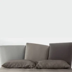 Viadurini Night Design Polsterbetten-Doppelbett 160x190 mit 3 asymmetrischen schrägen Paneelen - Margen