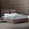 Viadurini Night Design Polsterbetten-Doppelbett 160x190 mit 2 weichen Kissen mit Volants - Ernesta