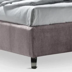 Viadurini Night Design Polsterbetten-Doppelbett 160x190 mit 2 weichen Kissen mit Volants - Ernesta