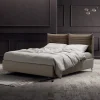 Viadurini Night Design Polsterbetten-Doppelbett 160x190 mit 2 weichen Kissen im Kopfteil - Tramonti