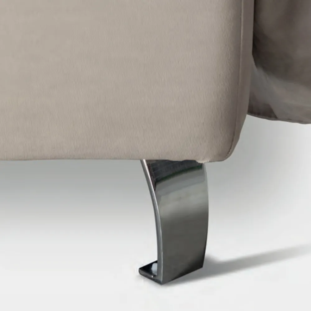 Viadurini Night Design Polsterbetten-Doppelbett 160x190 mit 2 weichen Kissen im Kopfteil - Tramonti