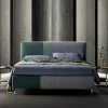 Viadurini Night Design Polsterbetten-Doppelbett 160x190 mit asymmetrischem zweifarbigem Finish - Jasmine