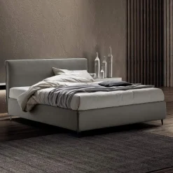Viadurini Night Design Polsterbetten-Doppelbett 160x190 mit bezogenem Kordelzug Made in Italy - Charme