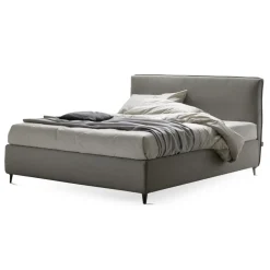 Viadurini Night Design Polsterbetten-Doppelbett 160x190 mit bezogenem Kordelzug Made in Italy - Charme