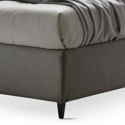 Viadurini Night Design Polsterbetten-Doppelbett 160x190 mit bezogenem Kordelzug Made in Italy - Charme