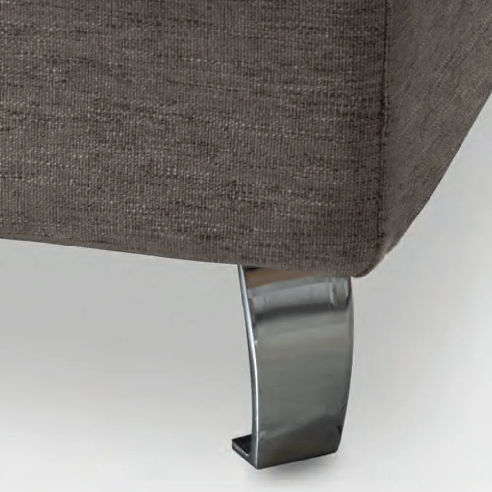 Viadurini Night Design Polsterbetten-Doppelbett 160x190 mit einteiligem Kopfteil, geteilt in 2 Teile - Ernesto