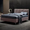 Viadurini Night Design Polsterbetten-Doppelbett 160x190 mit geometrischer Steppverarbeitung - Ciottolino