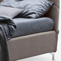 Viadurini Night Design Polsterbetten-Doppelbett 160x190 mit geometrischer Steppverarbeitung - Ciottolino