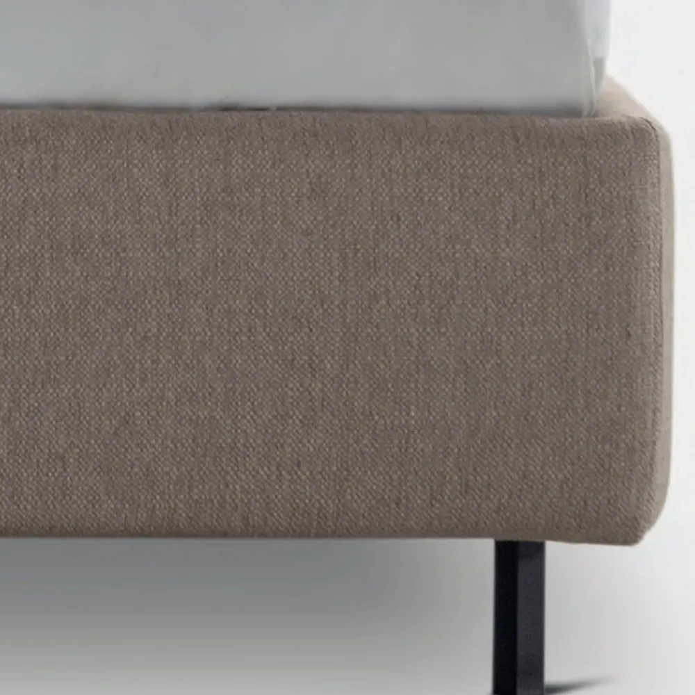 Viadurini Night Design Polsterbetten-Doppelbett 160x190 mit geschwungenen Linien und Knöpfen Made in Italy - Oriente