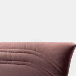 Viadurini Night Design Polsterbetten-Doppelbett 160x190 mit geschwungenen Linien und doppeltem Steppband - Gioie